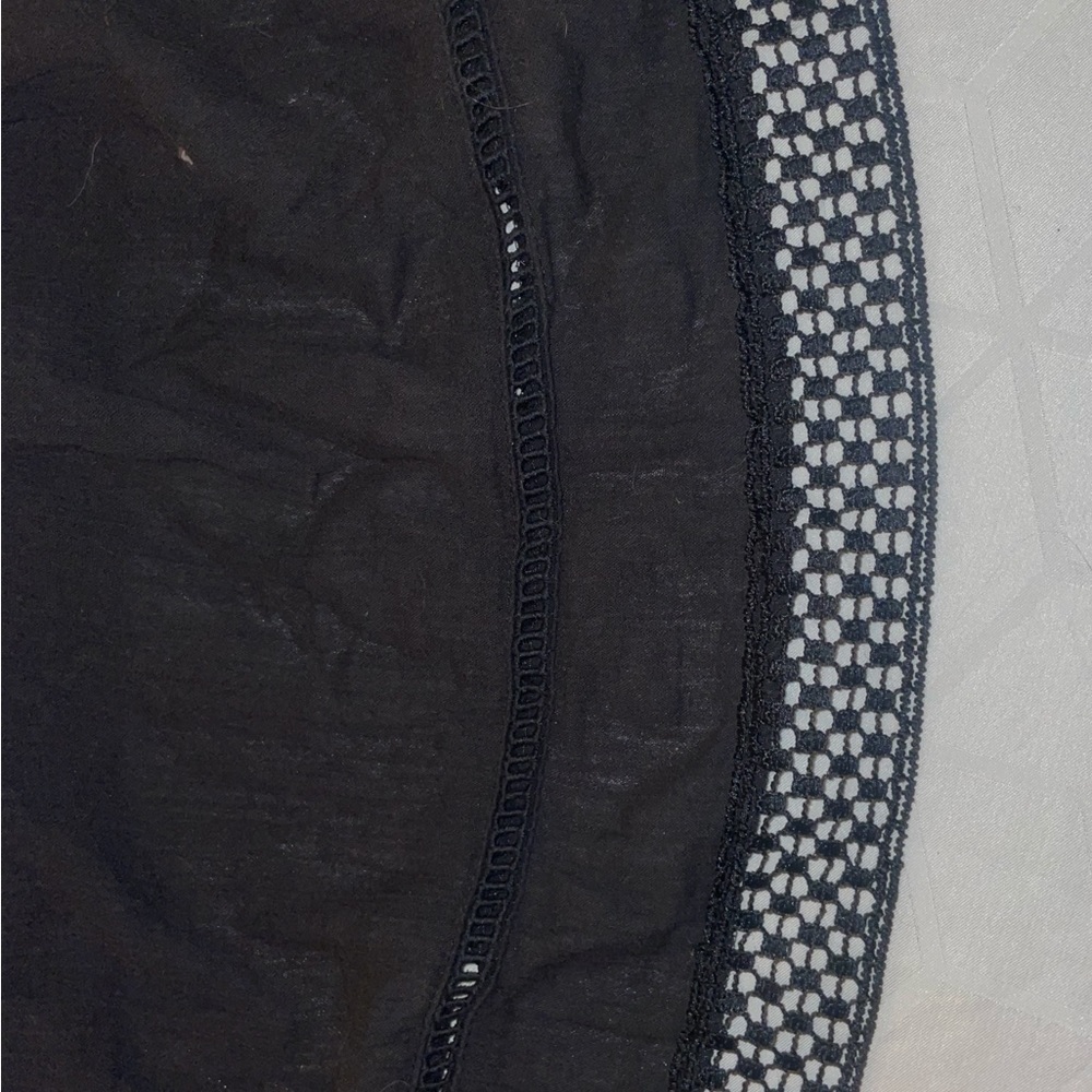 Black Patterned Elastic Skirt - Picture 3 of 3